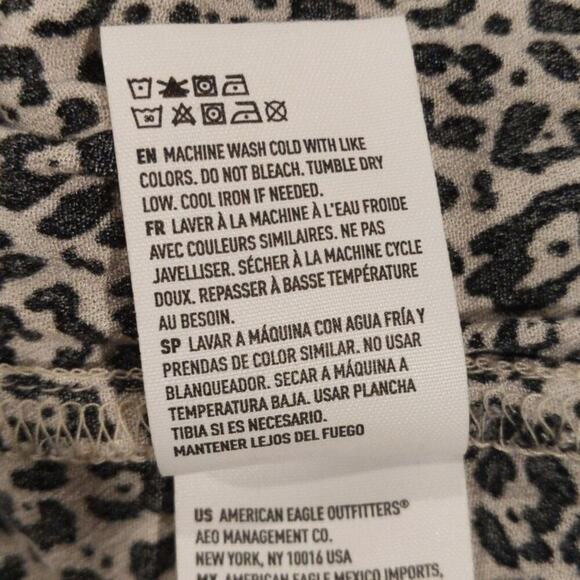 American Eagle Leopard Cheetah Print Ruffle Mini Skirt Lightweight  Small - Picture 5 of 6